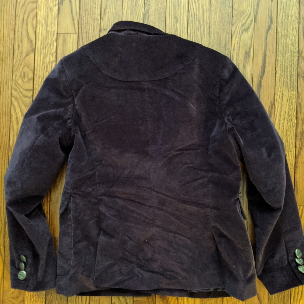 EUC London Jean purple velveteen blazer with gold buttons - Picture 7 of 9